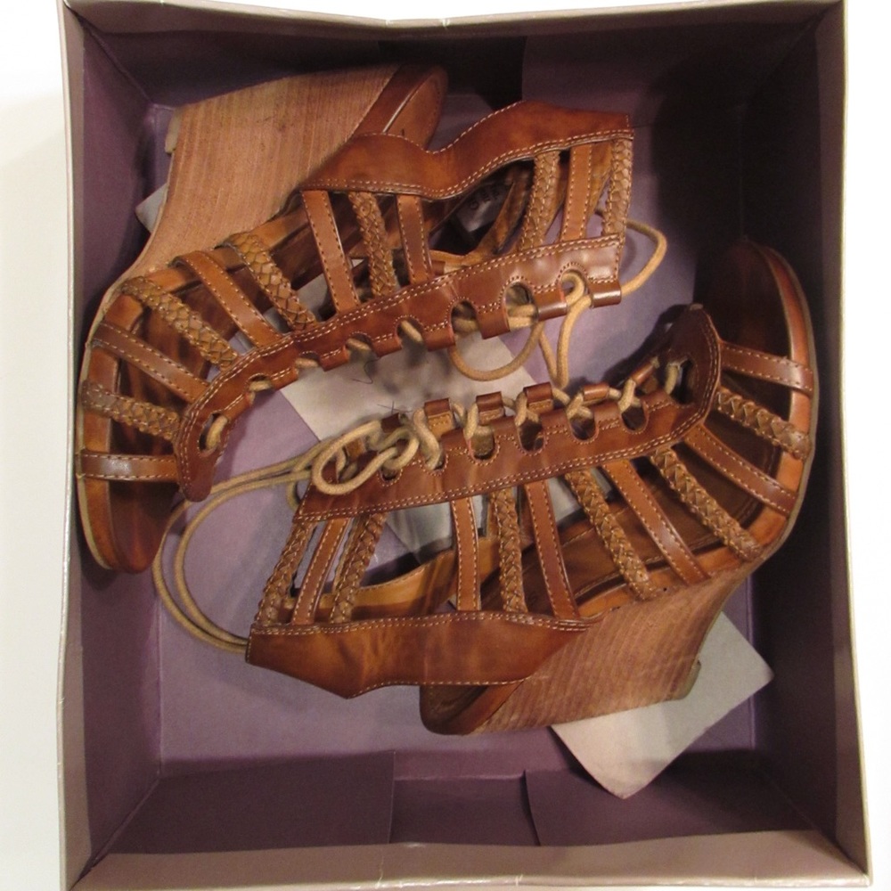 Tan Bakers Shoes ‘Makala’ Wedge Heel